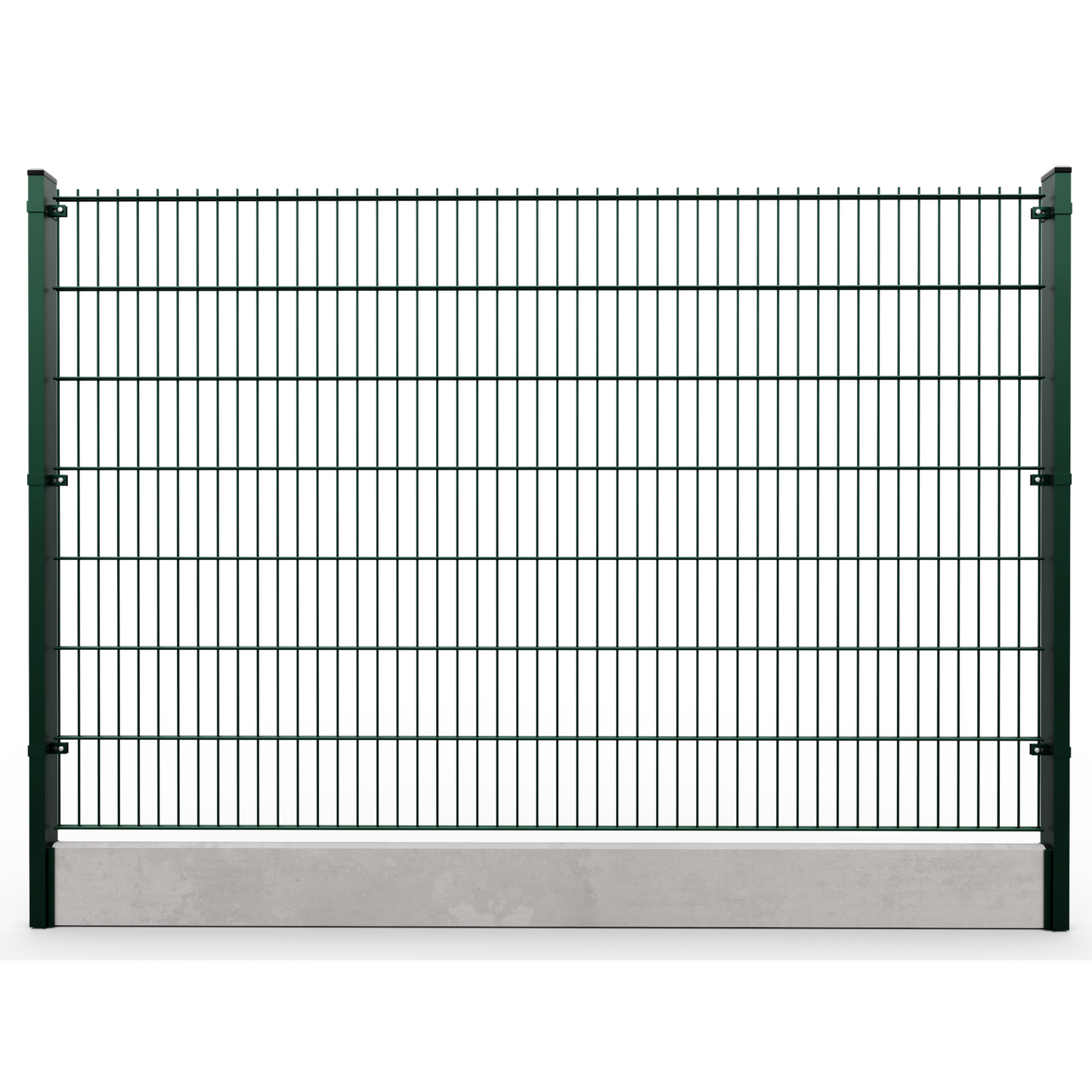 Twin Mesh 2D Security Fencing Ø 6/5/6mm - 2500mm with Concrete Gravel Board