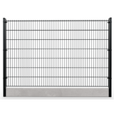 Twin Mesh 2D Security Fencing Ø 6/5/6mm - 2500mm with Concrete Gravel Board