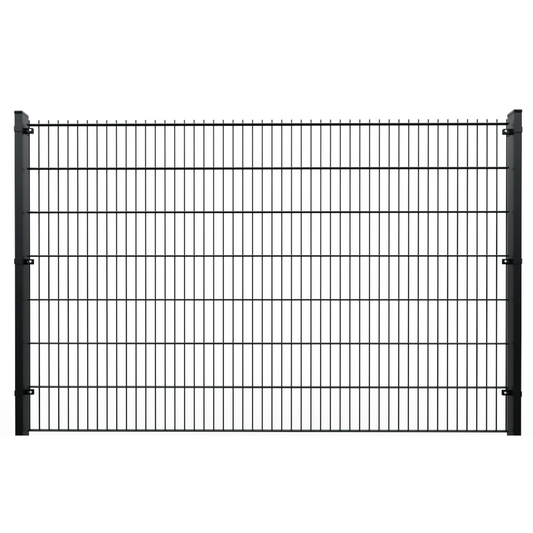 Twin Mesh 2D Security Fencing Ø 6/5/6mm - 2500mm without Concrete Gravel Board