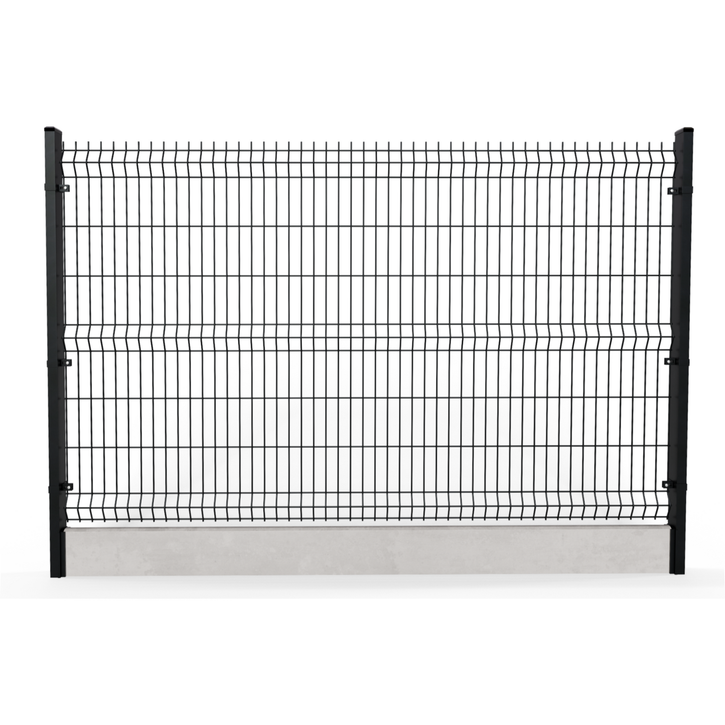 V-Mesh 3D Security Fencing Ø 6mm - 2500mm with Concrete Gravel Board
