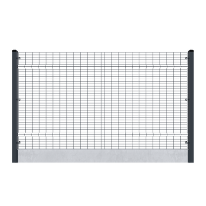 HybridDecor Security Fencing - 2500mm with Concrete Gravel Board