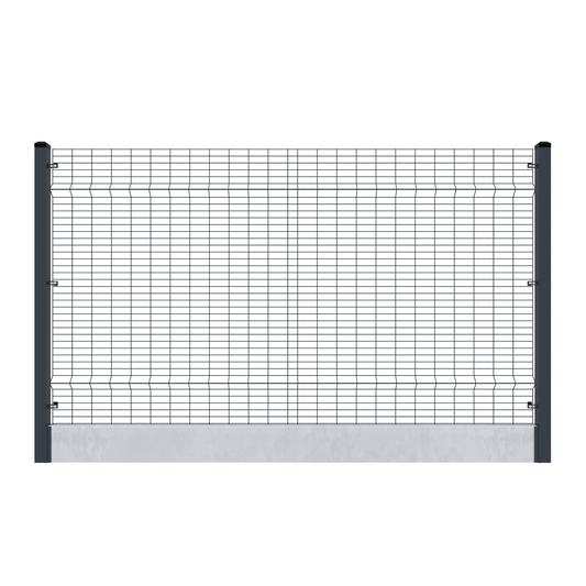 HybridDecor Security Fencing - 2500mm with Concrete Gravel Board