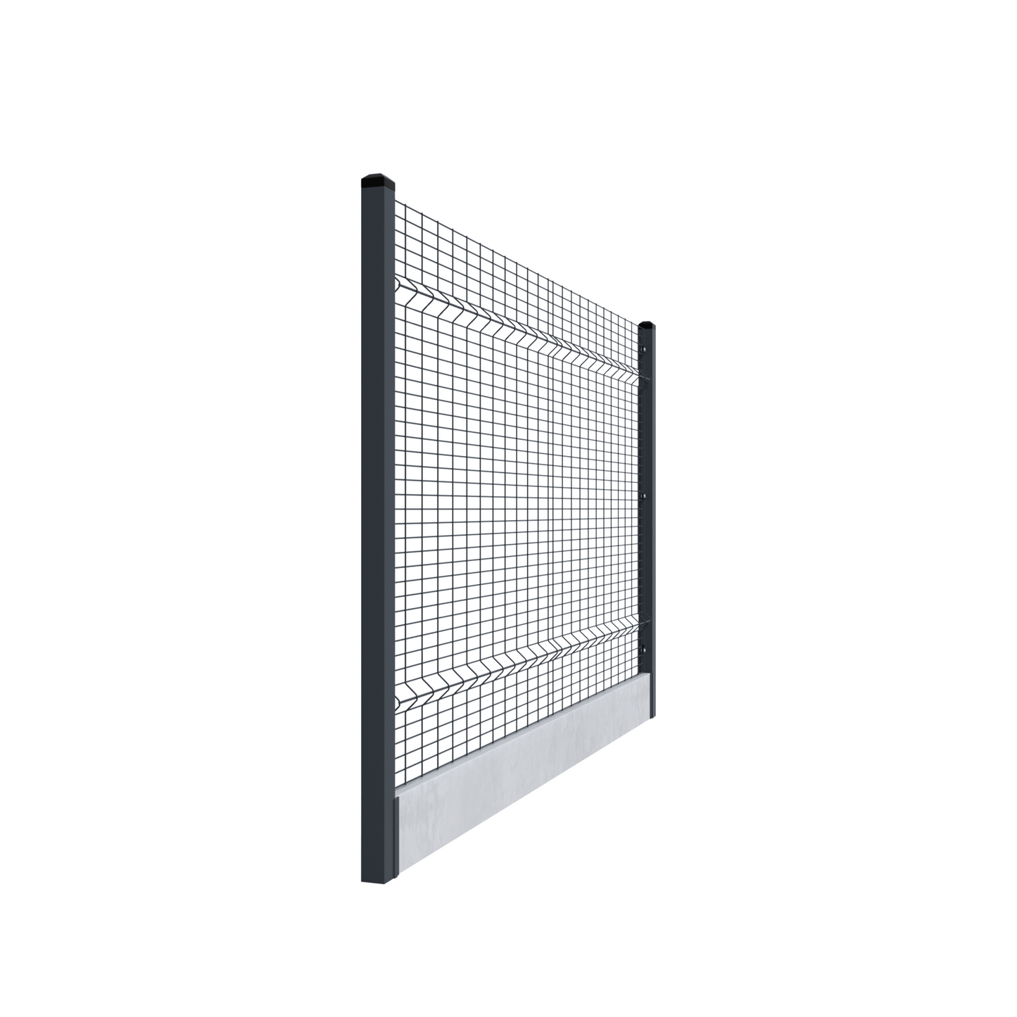 HybridDecor Security Fencing - 2500mm with Concrete Gravel Board