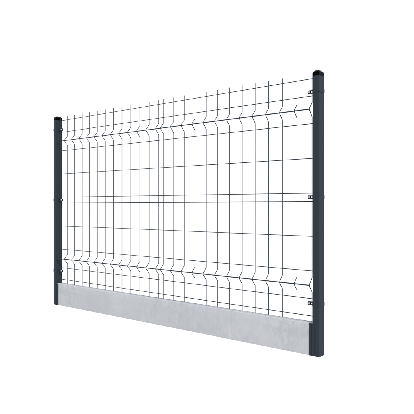 EcoHybrid Security Fencing - 2500mm with Concrete Gravel Board