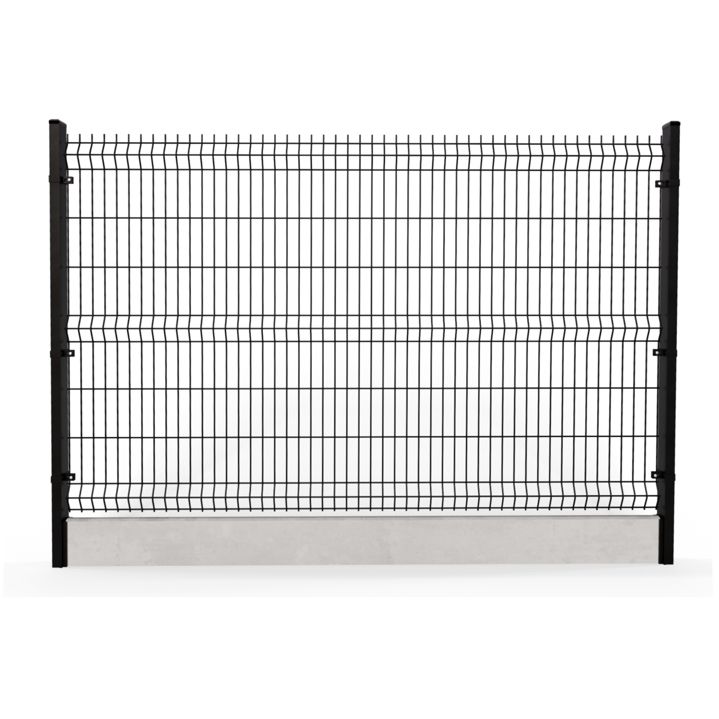 V-Mesh 3D Security Fencing Ø 6mm - 2500mm with Concrete Gravel Board