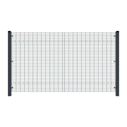 HybridDecor Security Fencing - 2500mm without Concrete Gravel Board