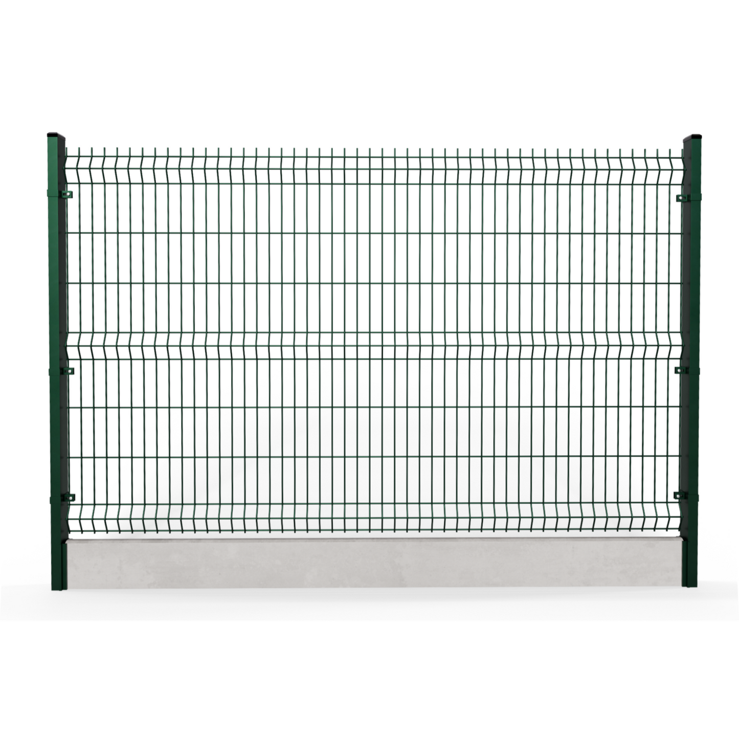 V-Mesh 3D Security Fencing Ø 6mm - 2500mm with Concrete Gravel Board